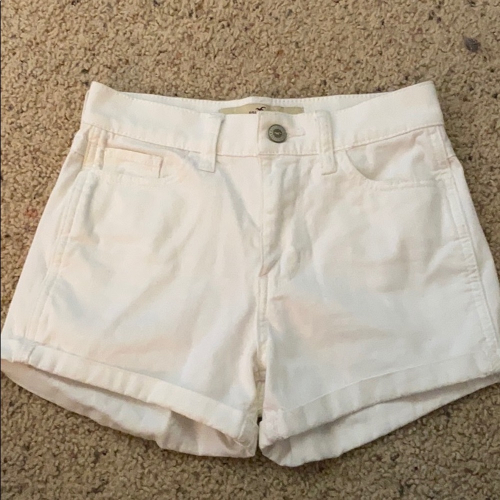 White jean shorts